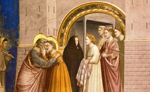 Incontro di Gioacchino e Anna, Affresco di Giotto (1266-1336). Padova, cappella degli scrovegni. 