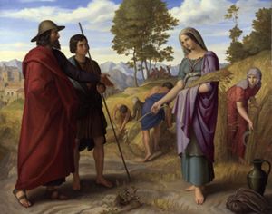 Rut nel campo di Booz - Dipinto di Julius Schnorr von Carolsfeld (1794-1872). Londra, National Gallery.